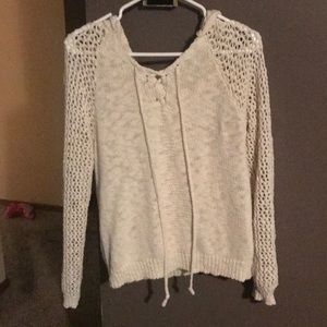 Crochet hooded sweater